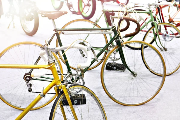 Velhas Bicicletas Corrida Estrada Vintage — Fotografia de Stock