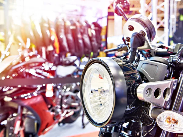 Motocyklový Reflektor Obchodě — Stock fotografie