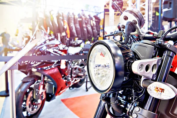 Farol Motocicleta Uma Loja — Fotografia de Stock