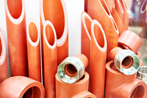 Red fire resistant polypropylene pipes