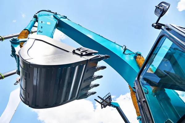 Excavator Bucket Hydraulics Sky Background — Stock Photo, Image
