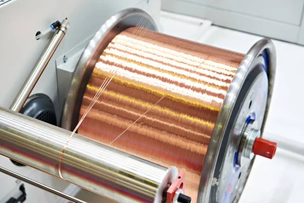 Spool Copper Wire Wire Braiding Machine — Stock Photo, Image