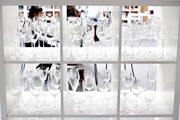 Calici Cristallo Bicchieri Vino — Foto Stock