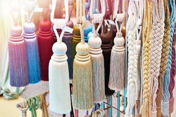 Silk tassels for curtain in shop