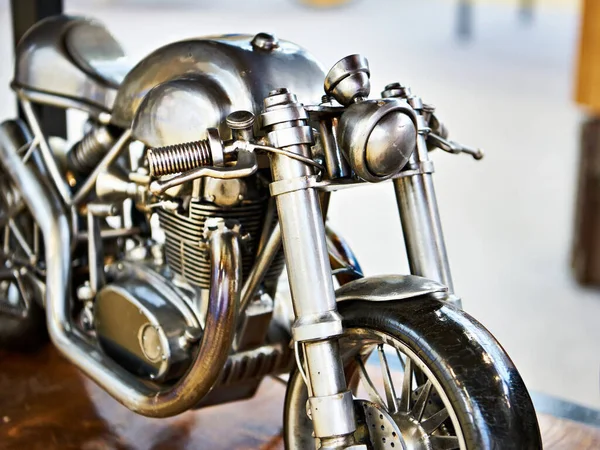 Metal Motocicleta Modelo Retro Brinquedo — Fotografia de Stock