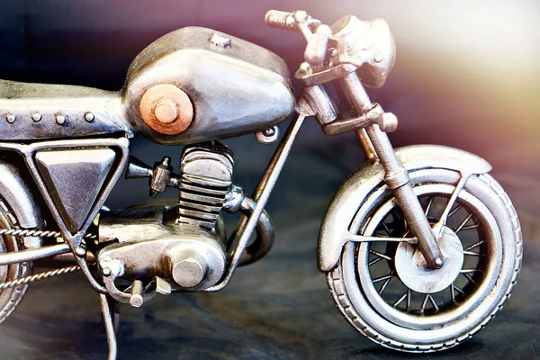 Metalen Motorfiets Model Retro Speelgoed — Stockfoto