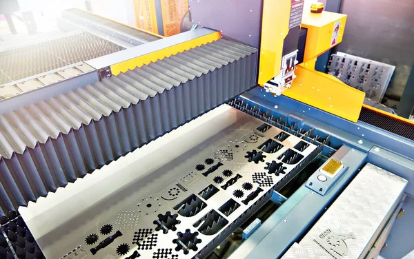 Metal Laser Cutting Industrial Machine — Stock Photo, Image