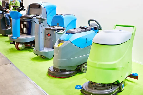 Compact scrubber drier machines in store