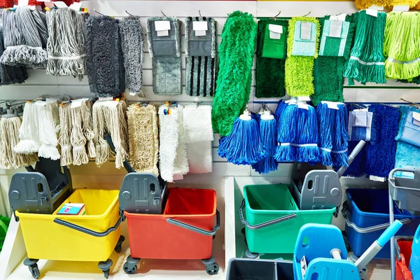 Rags Coloridos Acessórios Com Fios Para Esfregões Limpeza — Fotografia de Stock