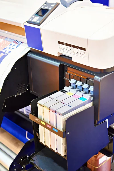 Ink Cartridges Plotter Fabric Paper — Stock Photo, Image