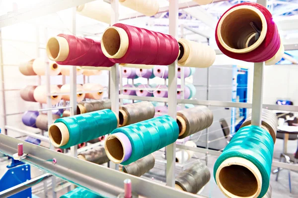 Bobbins Thread Cord Knitting Machine — Stock Photo, Image