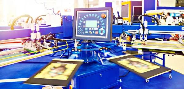 Industrial Set Equipment Printing Textiles — Stock Fotó