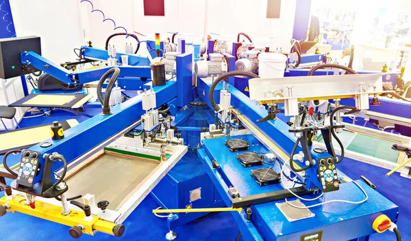 Промышленный Набор Оборудования Печати Текстильных Изделиях — стоковое фото