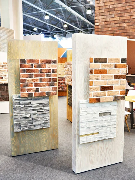 Samples Brick Decorative Wall Panel Store Exhibition — 图库照片