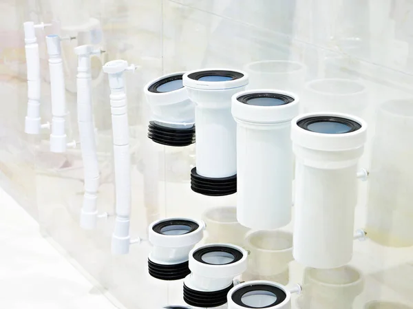 Tubos Drenagem Para Sanitários Vasos Sanitários Pias Loja — Fotografia de Stock