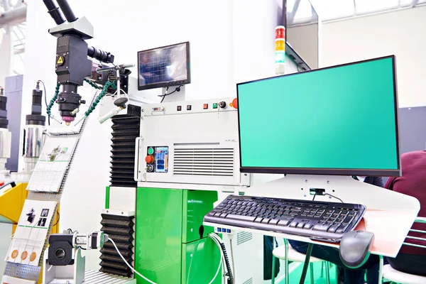 Laser Machine Automated Welding Cutting — Stock Photo, Image