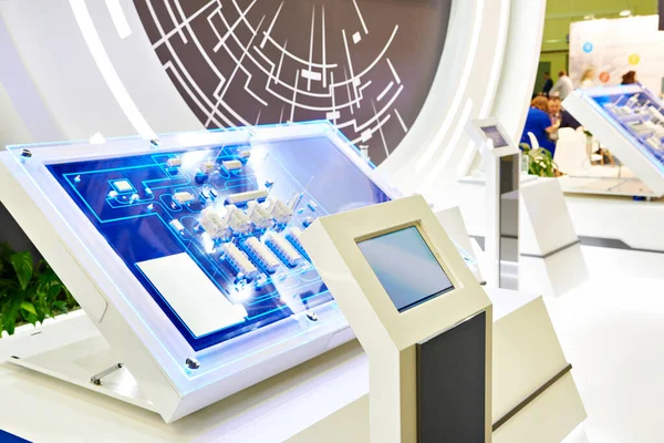 Electronic Digital Booths Industrial Exhibition — Stock Photo, Image