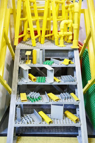Escalier Rampe Pièces Plastique Pour Structures Industrielles — Photo