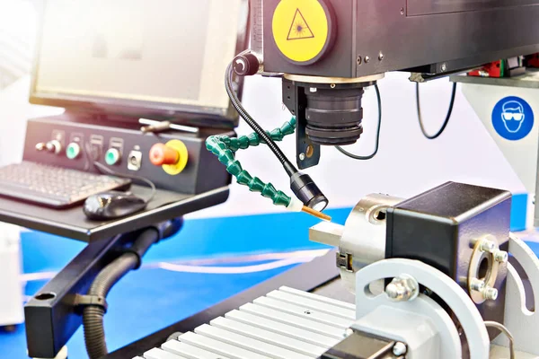 Máquina Laser Para Soldagem Automatizada Corte Metal — Fotografia de Stock