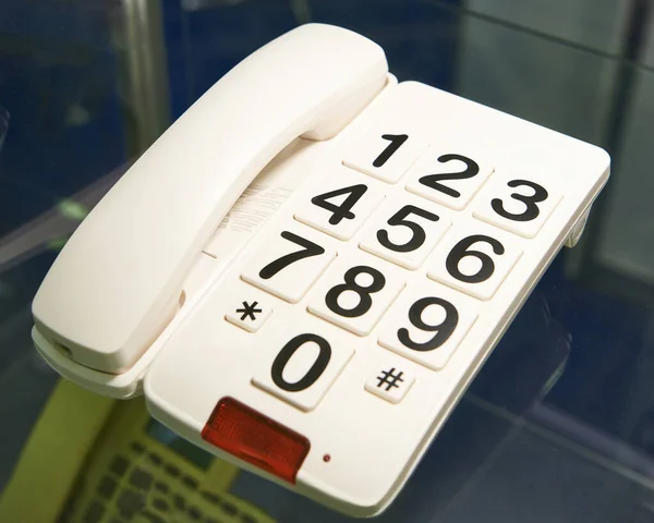 Стационарный Телефон Большими Кнопками Номерами — стоковое фото