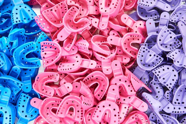 Colored Orthodontic Impression Trays Store — Stock Photo, Image