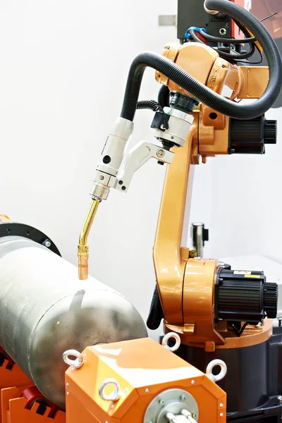 Manipulator Ramienia Robota Spawalniczego Dla Przemysłu Części Metalowych — Zdjęcie stockowe