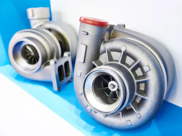 Turbocompressor Metal Parte Industrial Motor — Fotografia de Stock