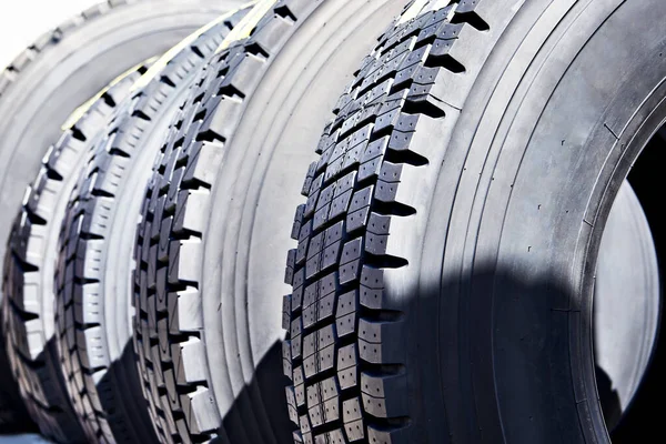 Tires of different sizes for truck in market