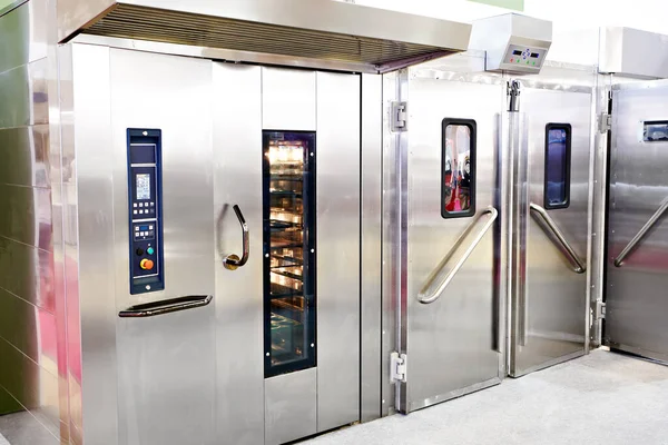 Commercial ovens for bakeries on exhibition