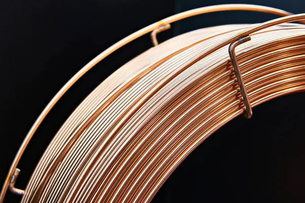 Coil of copper wire at exhibition