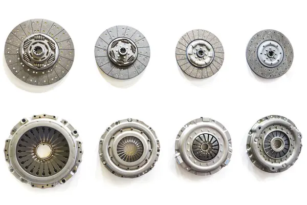 Clutch Discs Pressure Plates Car Isolated White Stock Picture