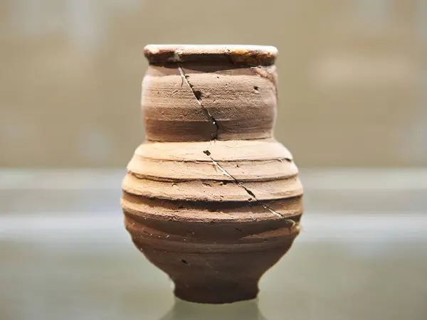 Ancient pottery clay jar utensil