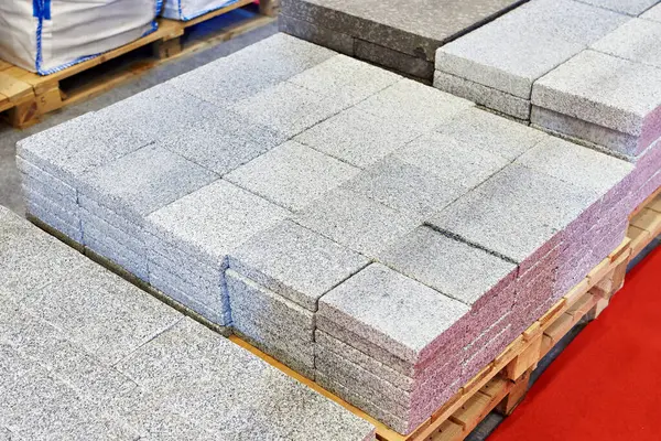 Granite stone street tiles in store