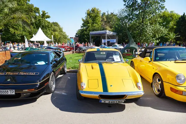 Varna Bulgarien September 2023 Retro Autos Lotus Elan Und Porsche lizenzfreie Stockbilder