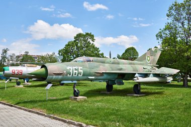 Sofia, Bulgaria, April 24, 2024; Aircraft MIG-21 in military museum clipart