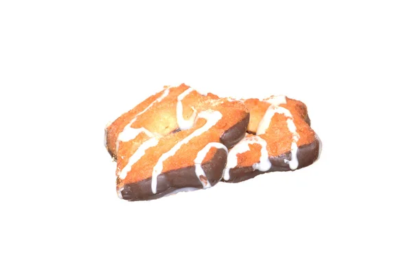 Cookies Izolované Bílém Pozadí — Stock fotografie