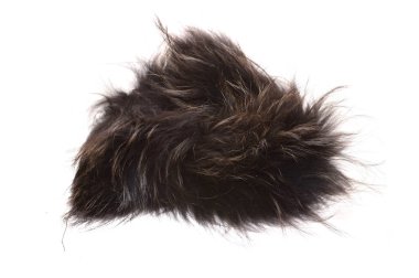 Kürk yaka beyaz arkaplanda izole