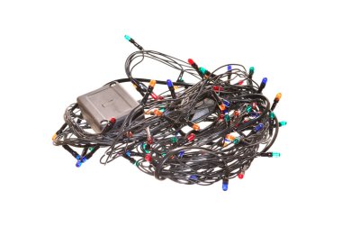 Beyaz arka planda izole edilmiş Noel çelengi