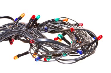 Beyaz arka planda izole edilmiş Noel çelengi