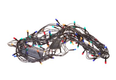 Beyaz arka planda izole edilmiş Noel çelengi