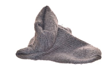 Erkekler üzerinde izole beyaz arka plan çorap