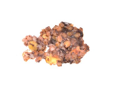 Beyaz arka planda yulaf lapası