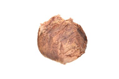 Beyaz arkaplanda izole edilmiş et