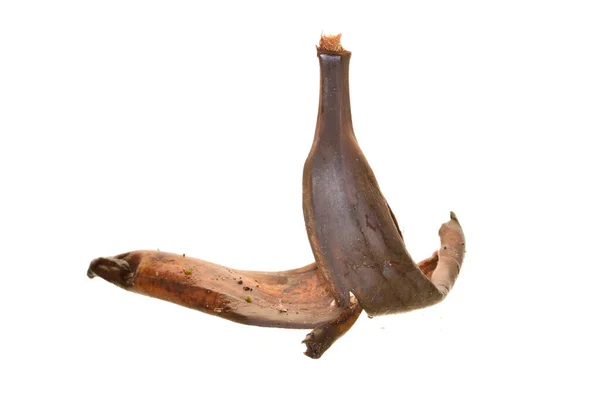 Casca Banana Isolada Sobre Fundo Branco — Fotografia de Stock
