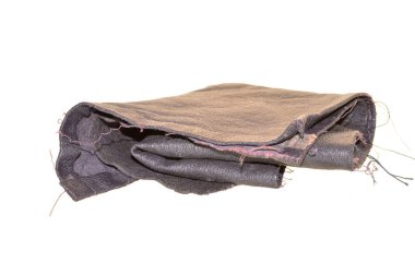 beyaz arkaplanda izole edilmiş deri yama