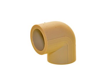 Beyaz arka plan üzerinde izole sıhhi tesisat boru