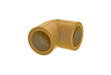 Beyaz arka plan üzerinde izole sıhhi tesisat boru