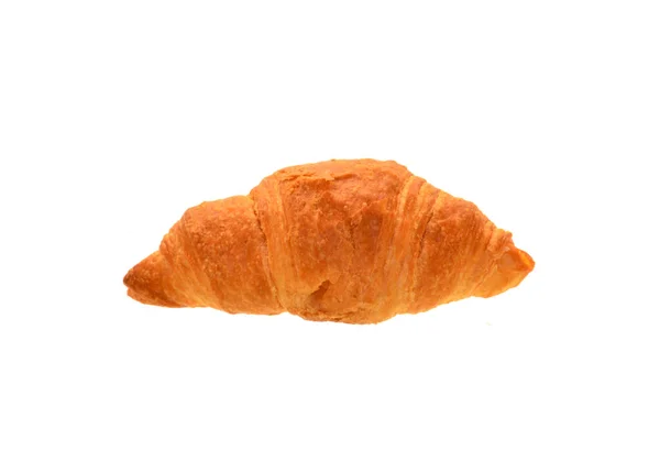 Croissant Izolované Bílém Pozadí — Stock fotografie