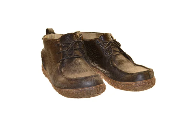 Beyaz Arkaplanda Izole Edilmiş Eski Ayakkabılar — Stok fotoğraf