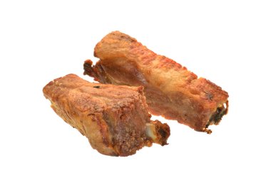 beyaz arka plan üzerinde izole kızarmış et